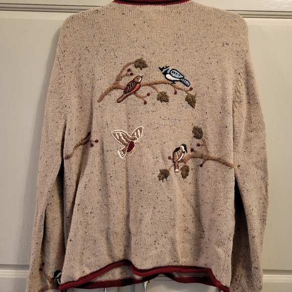 Christopher & Banks Hand Embroidered Birds Cardigan - Picture 6 of 10